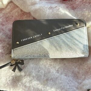 Fashion Sequined Patchwork Glitter Wallet Women PU Leather Coin Purse